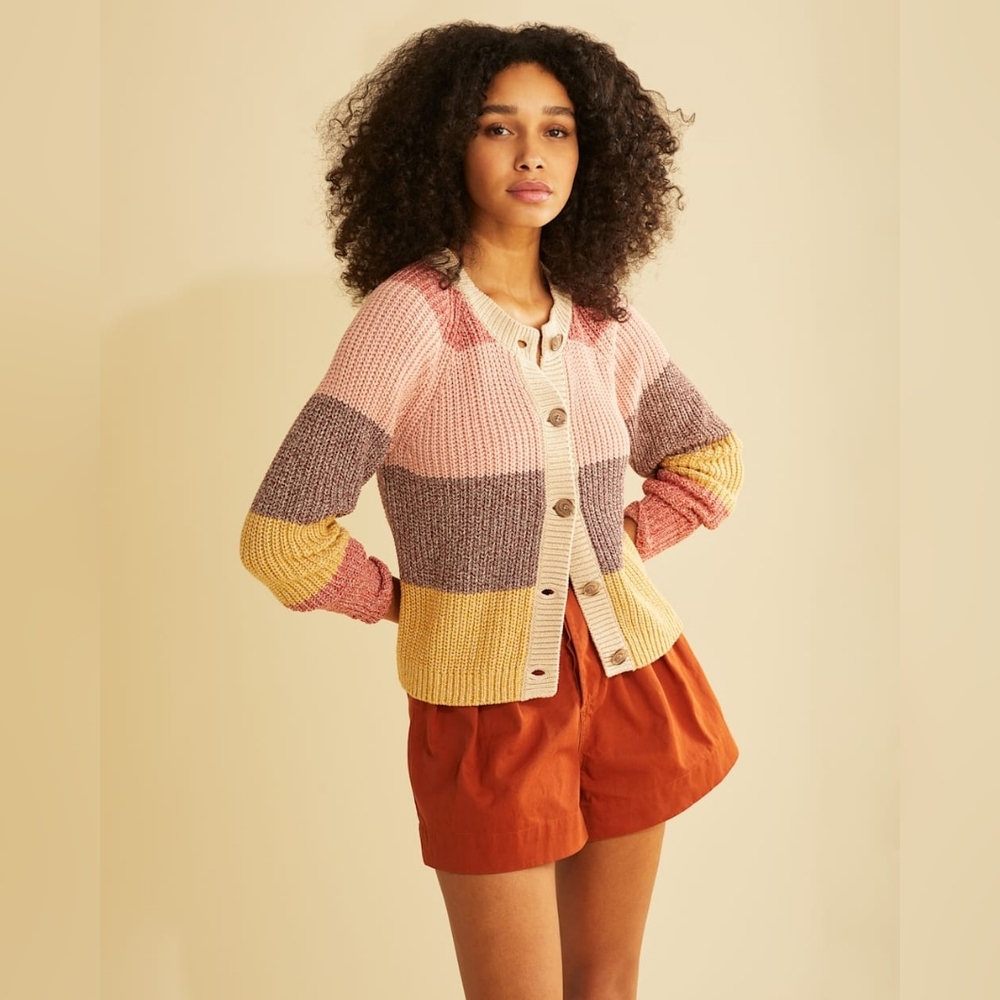 Pendleton Womens's Mae Striped Button Cardigan Si… - image 1